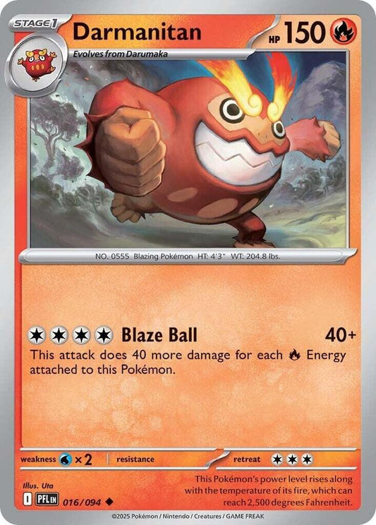 Darmanitan Uncommon Reverse Holo PFL 016/094 NM
