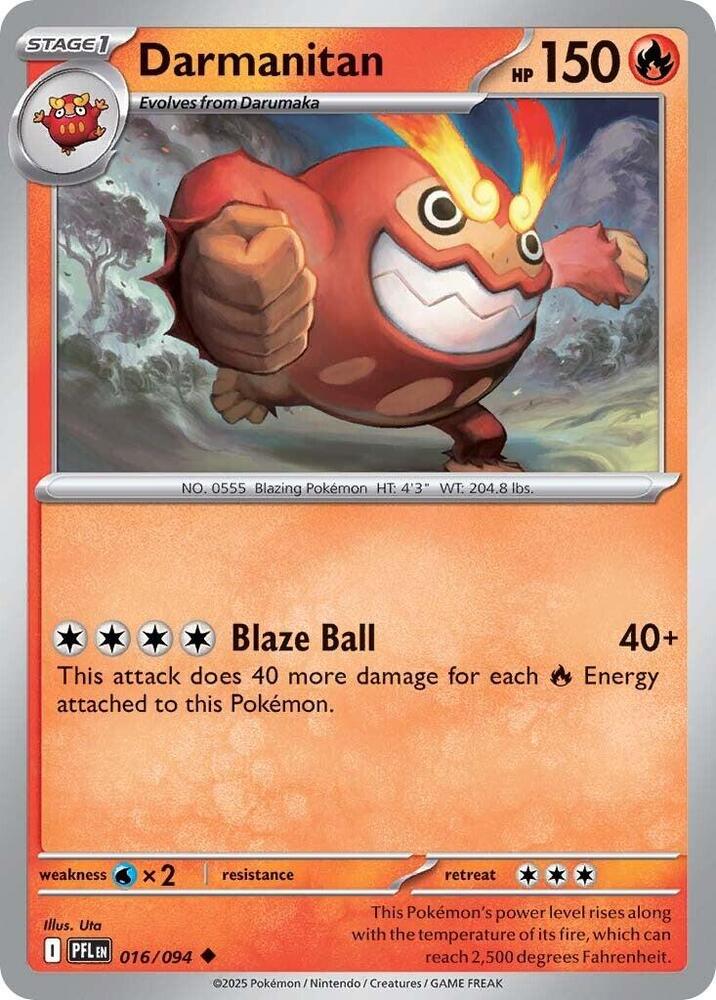 Darmanitan Uncommon Regular PFL 016/094 NM