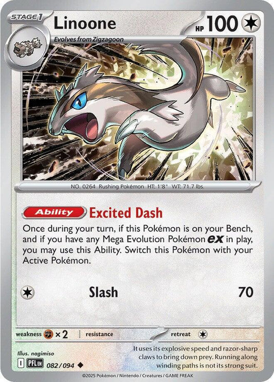 Linoone Uncommon Regular PFL 082/094 NM
