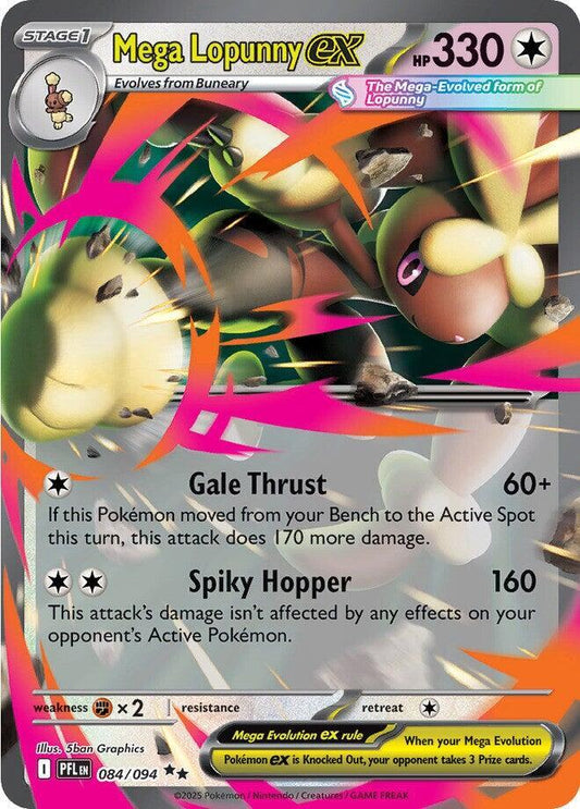 Mega Lopunny ex Double Rare Holo PFL 084/094 NM