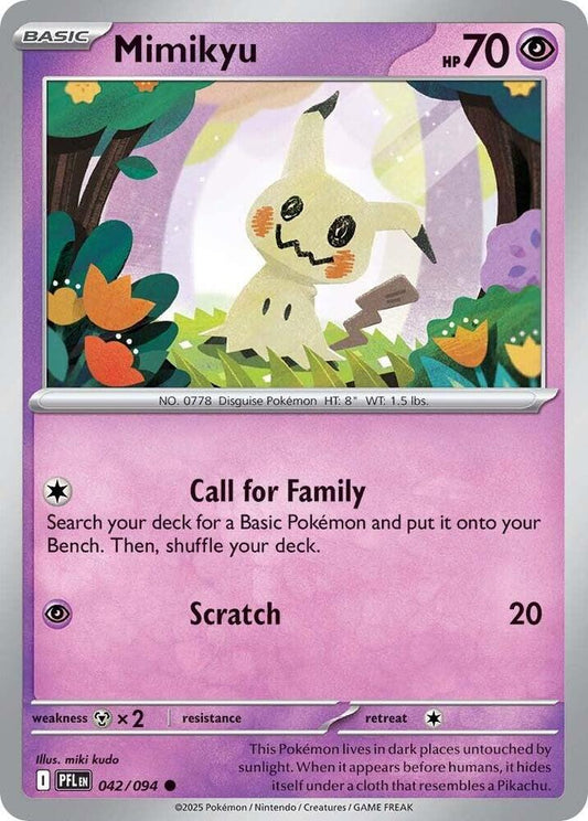 Mimikyu Common Reverse Holo PFL 042/094 NM