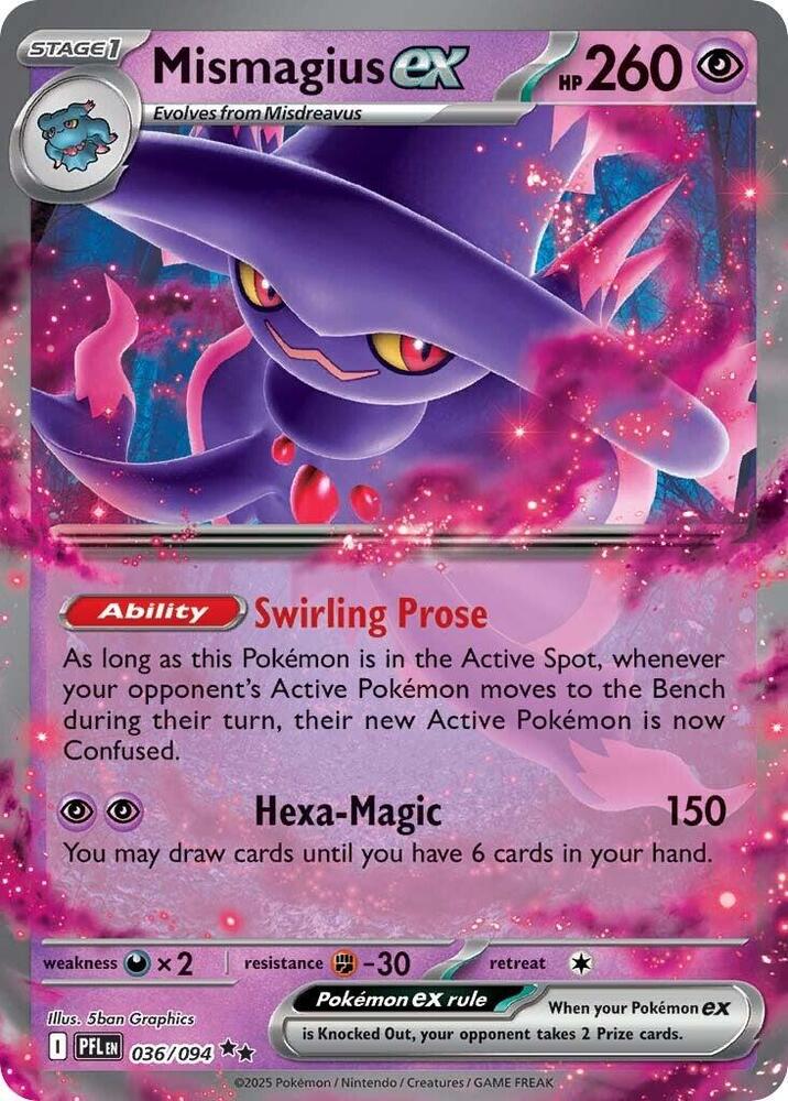 Mismagius ex Double Rare Holo PFL 036/094 NM