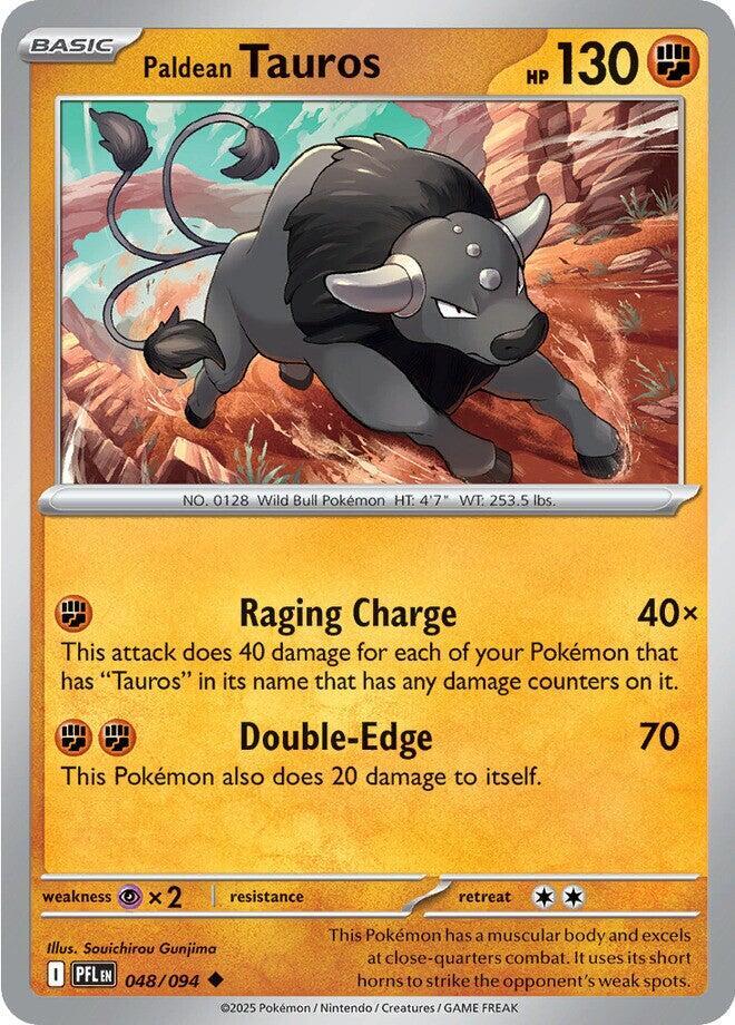 Paldean Tauros Uncommon Regular PFL 048/094 NM