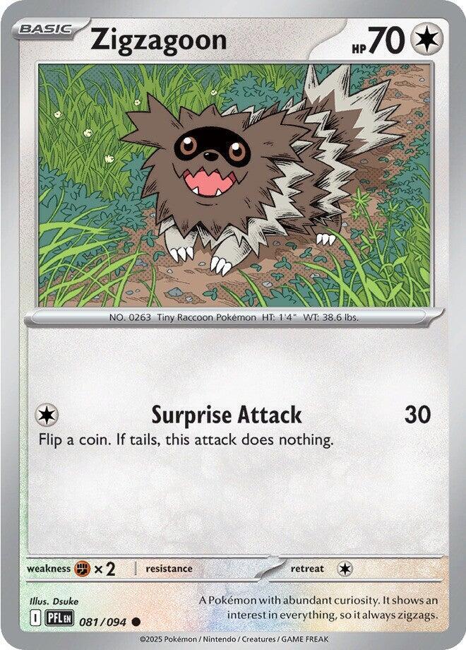 Zigzagoon Common Regular PFL 081/094 NM
