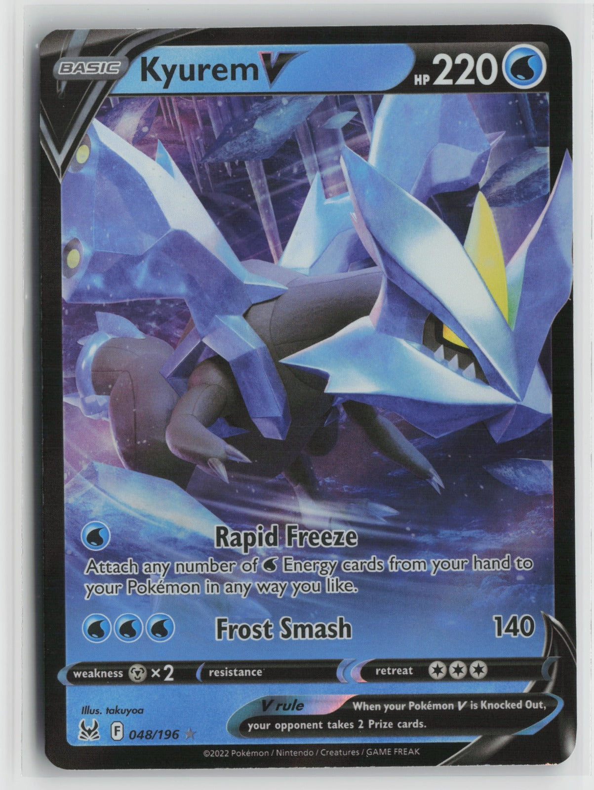 Kyurem V Ultra Rare Holo SWSH11 048/196 NM