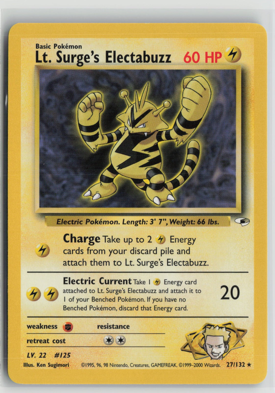 Lt. Surge's Electabuzz (27) Rare Unlimited G1 027/132 NM