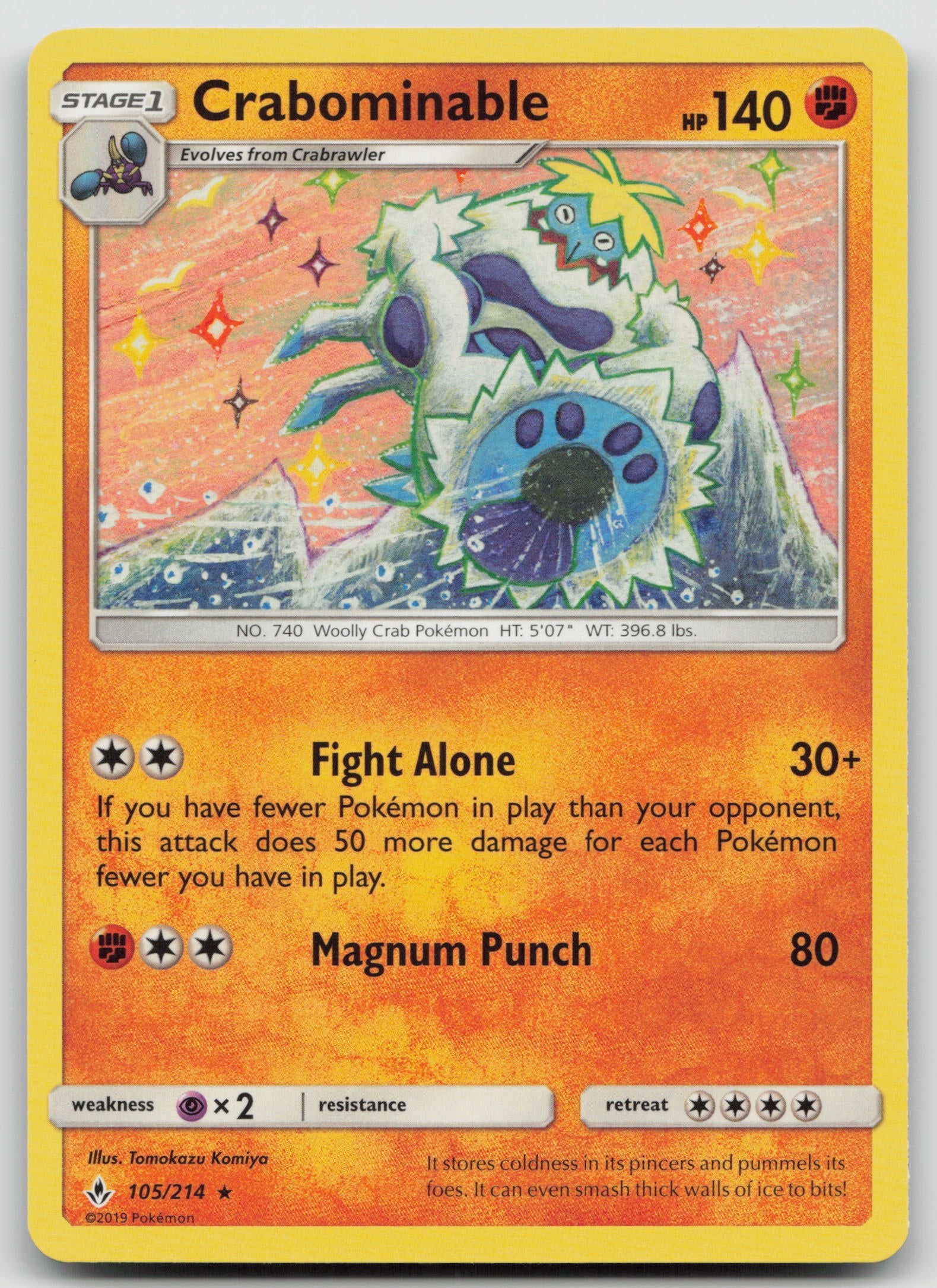 Crabominable Rare Normal SM10 105/214 NM