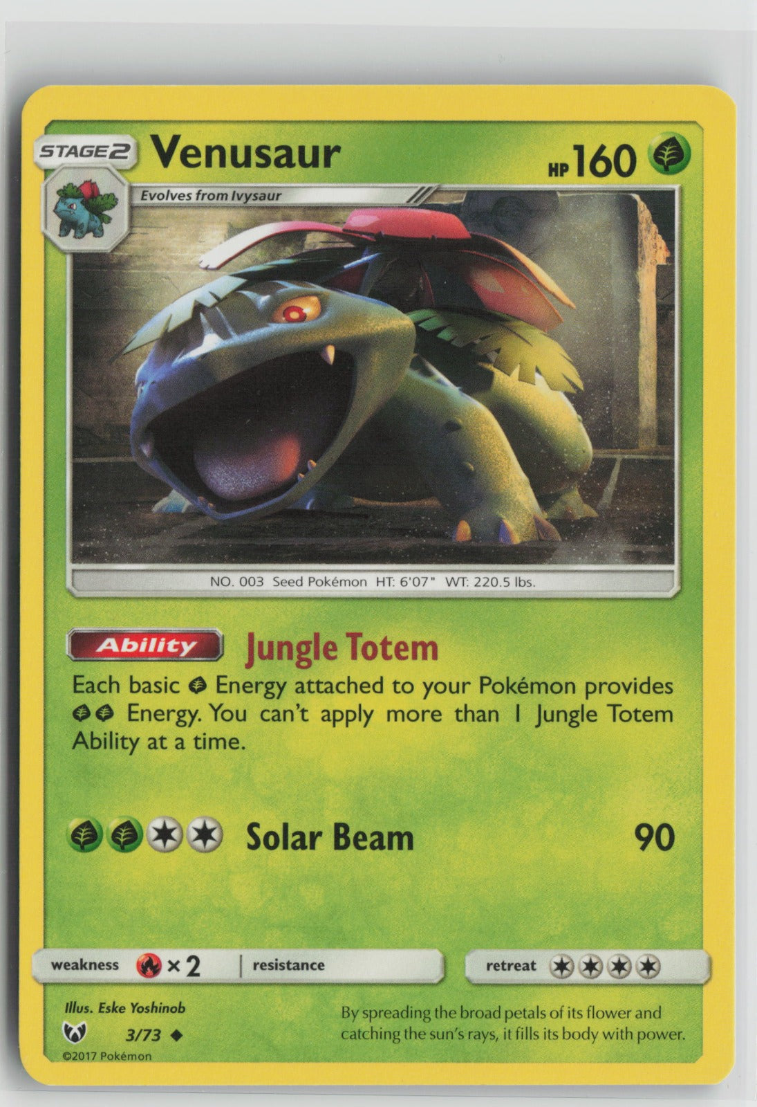 Venusaur Uncommon SHL 3/73 LP