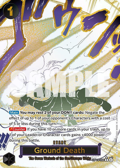 Ground Death (Alternate Art) R Foil OP14 OP14-096 NM