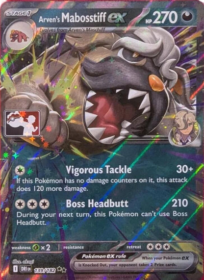 Arven's Mabosstiff ex - Double Rare Holo DRI 139/182 LP