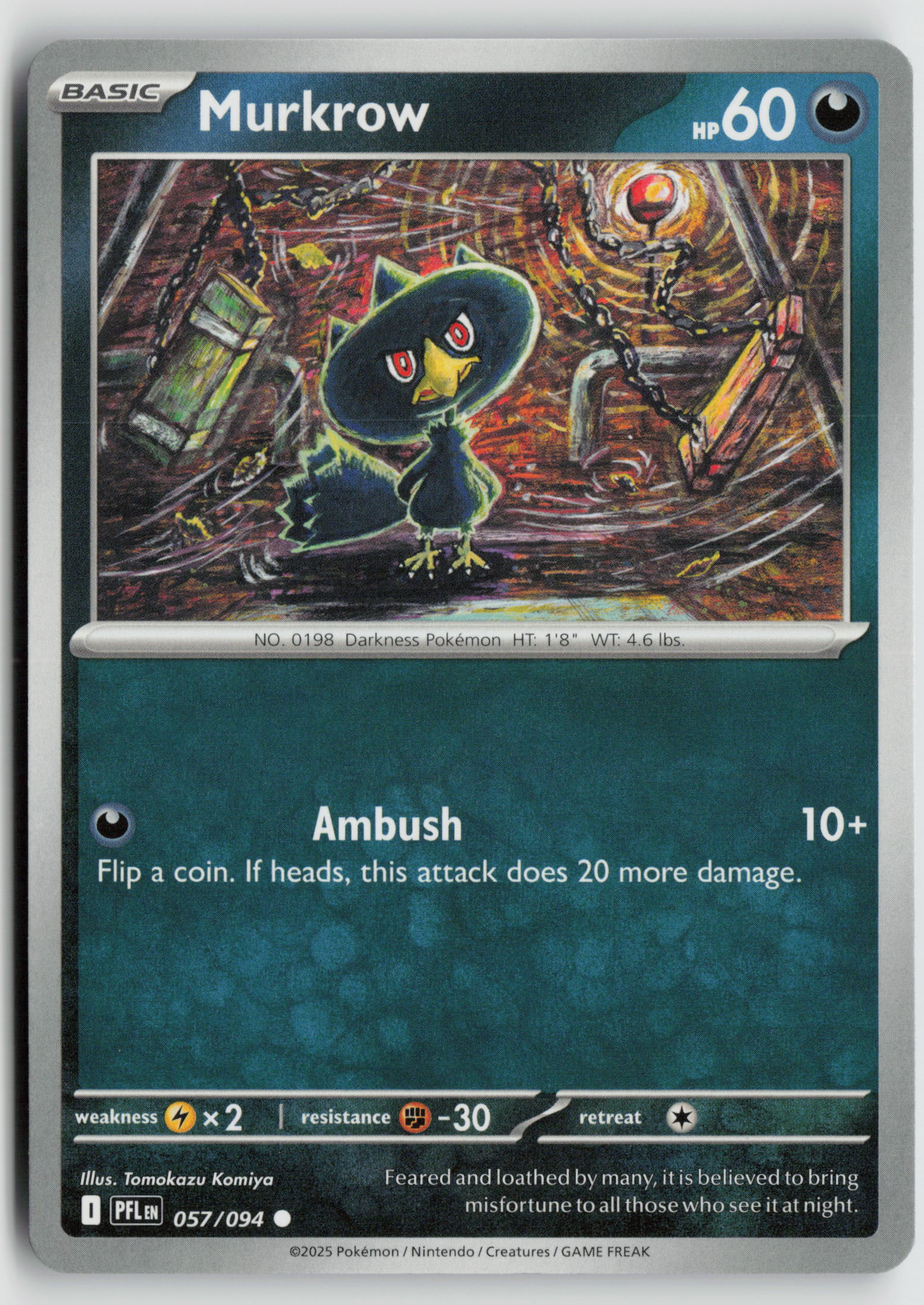 Murkrow Common ME02: Phantasmal Flames 057/094 NM