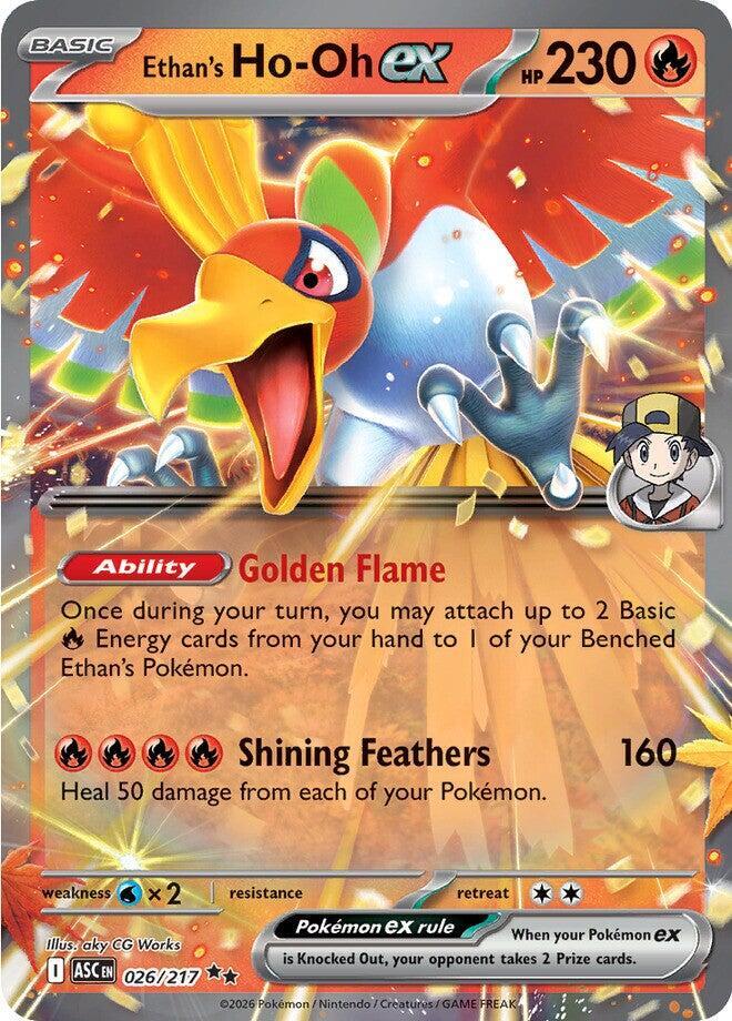 Ethan's Ho-Oh ex Double Rare Holo ASC 026/217 NM