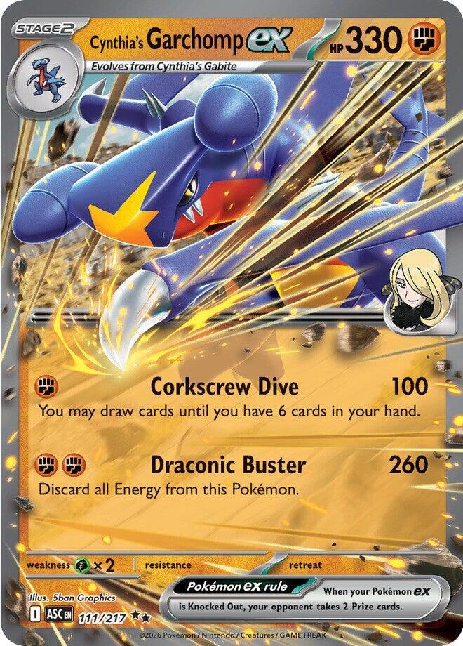 Cynthia's Garchomp ex Double Rare Holo ASC 111/217 NM