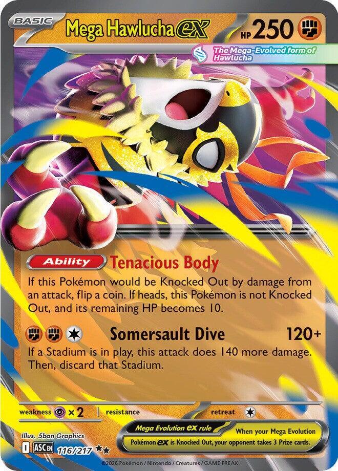 Mega Hawlucha ex Double Rare Holo ASC 116/217 NM