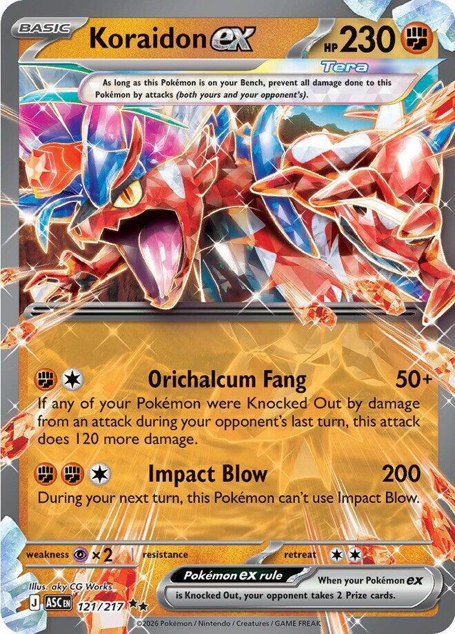 Koraidon ex Double Rare Holo ASC 121/217 NM
