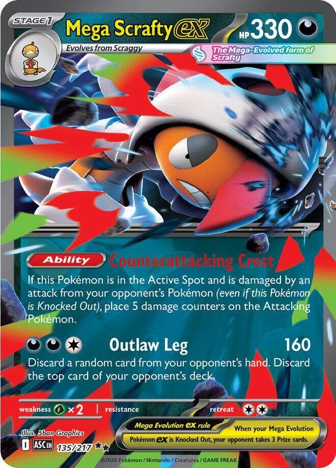 Mega Scrafty ex Double Rare Holo ASC 135/217 NM