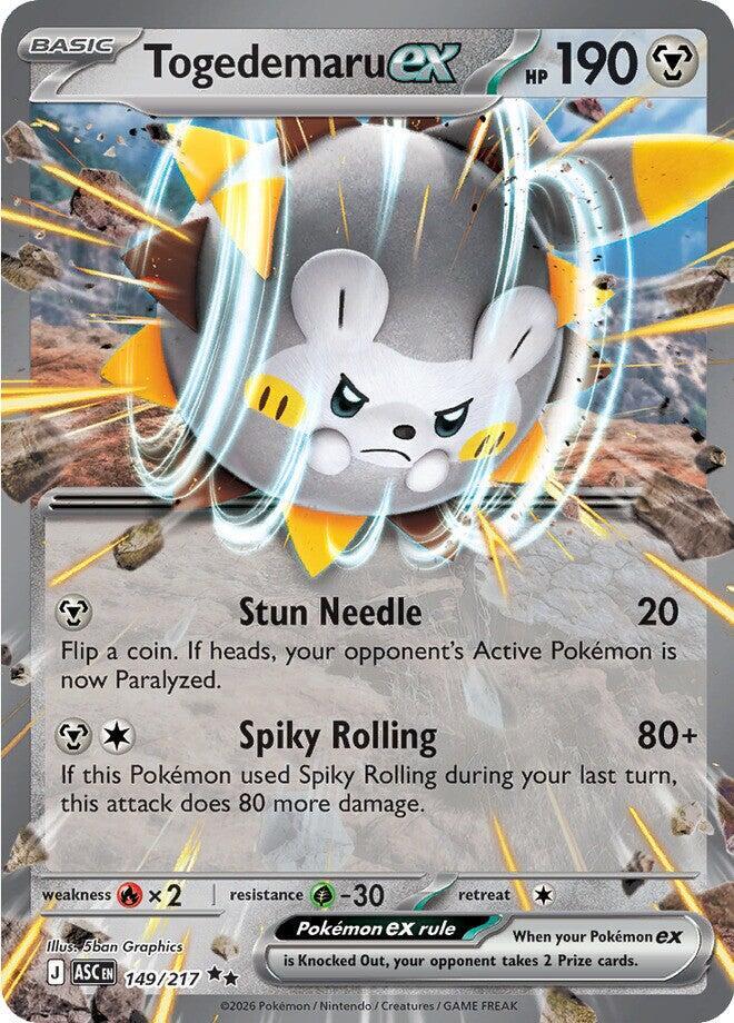 Togedemaru ex Double Rare Holo ASC 149/217 NM