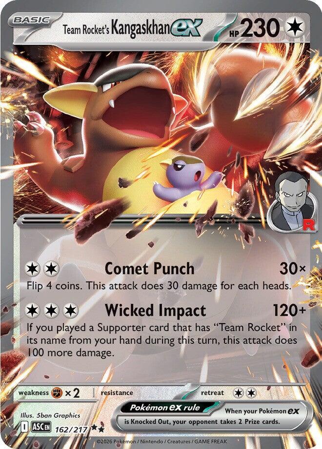 Team Rocket's Kangaskhan ex Double Rare Holo ASC 162/217 NM