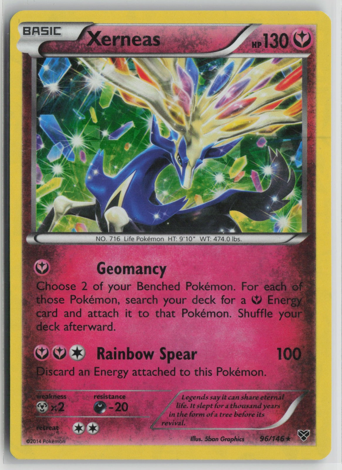 Xerneas - 96/146 (Cracked Ice Holo) Holo Rare Holo PR 096/146 MP