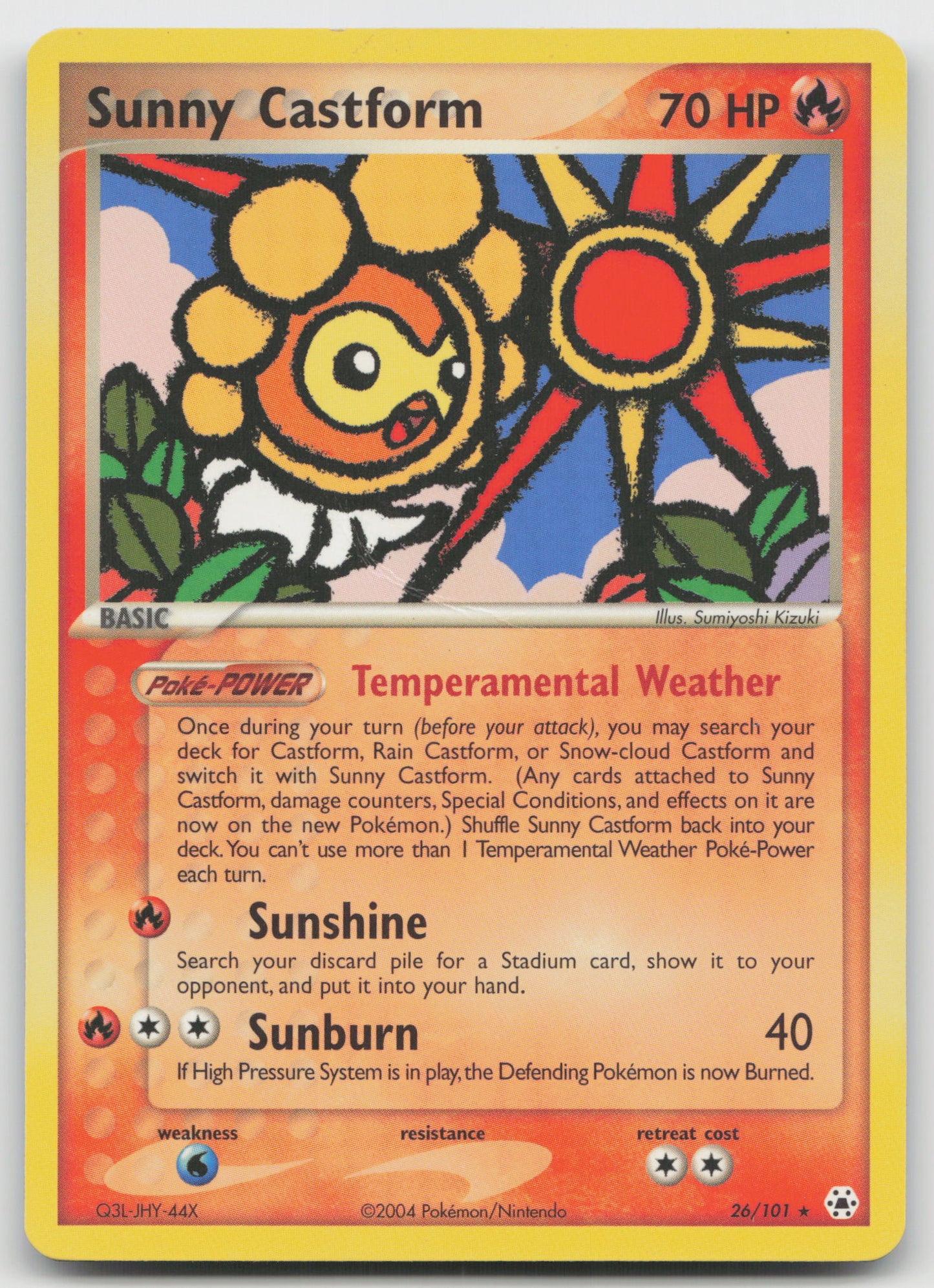 Sunny Castform Rare Normal HL 26/101 LP