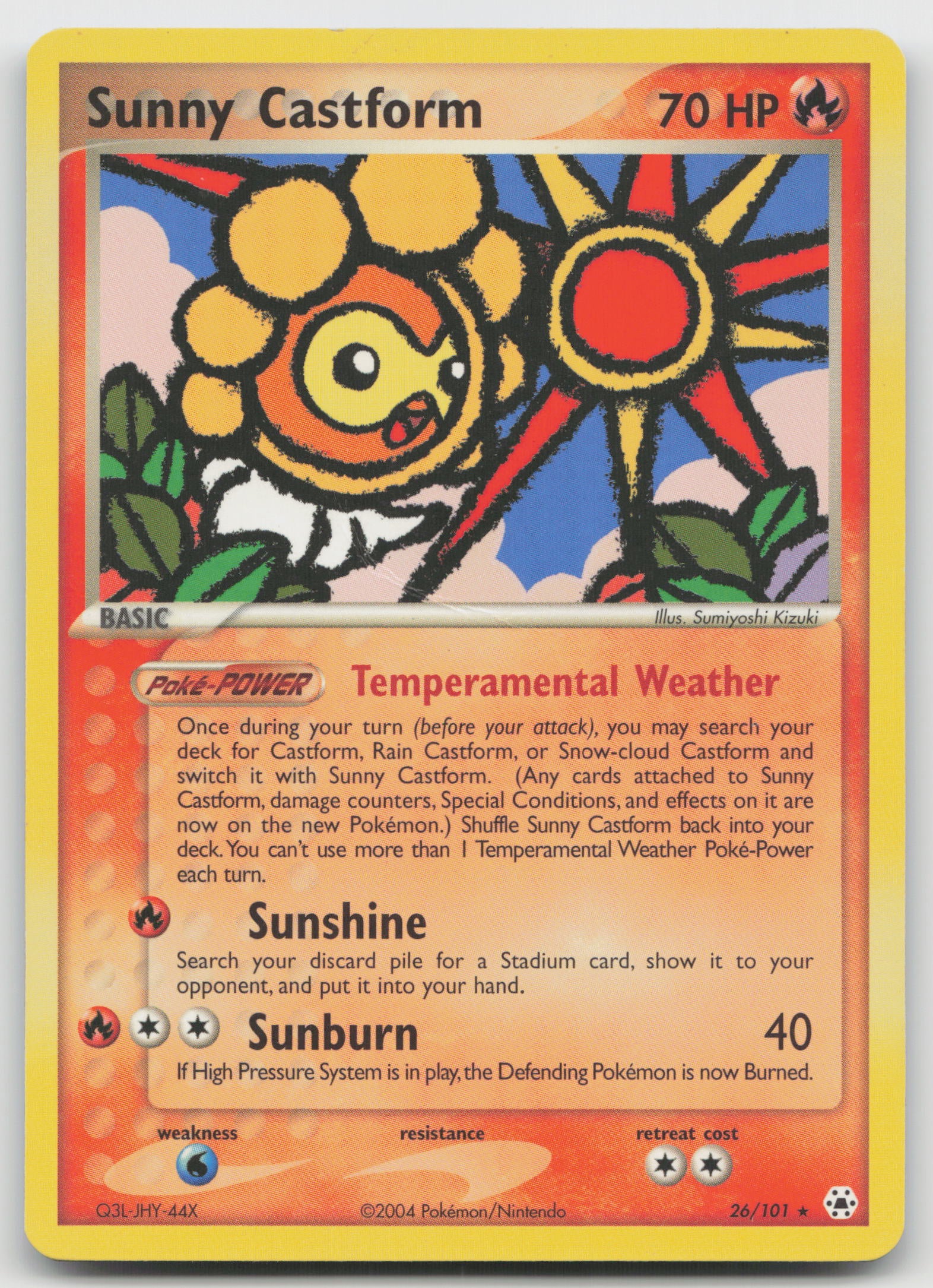 Sunny Castform Rare Normal HL 26/101 LP