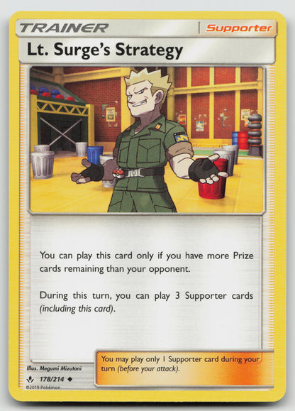 Lt. Surge's Strategy Uncommon Normal SM10 178/214 NM