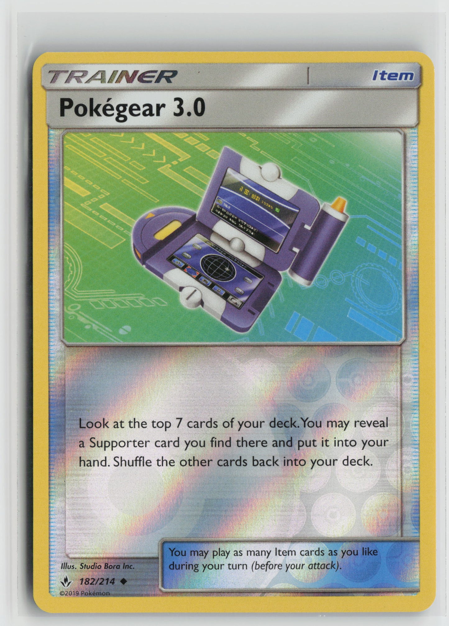 Pokegear 3.0 Uncommon Reverse Holo SM10 182/214 NM
