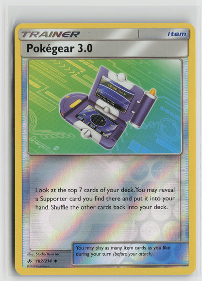 Pokegear 3.0 Uncommon Reverse Holo SM10 182/214 NM