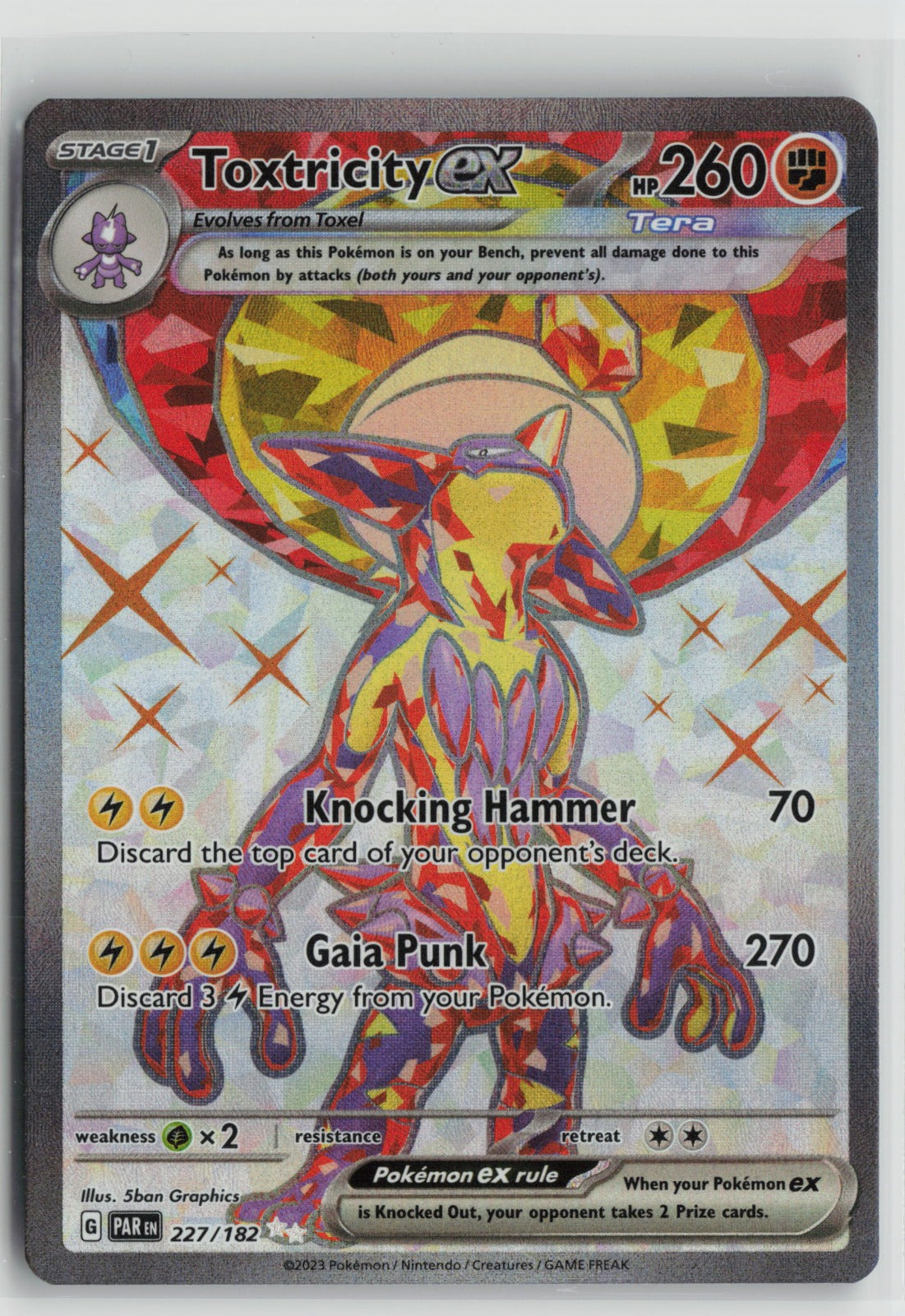 Toxtricity ex - Ultra Rare Holo PAR 227/182 NM