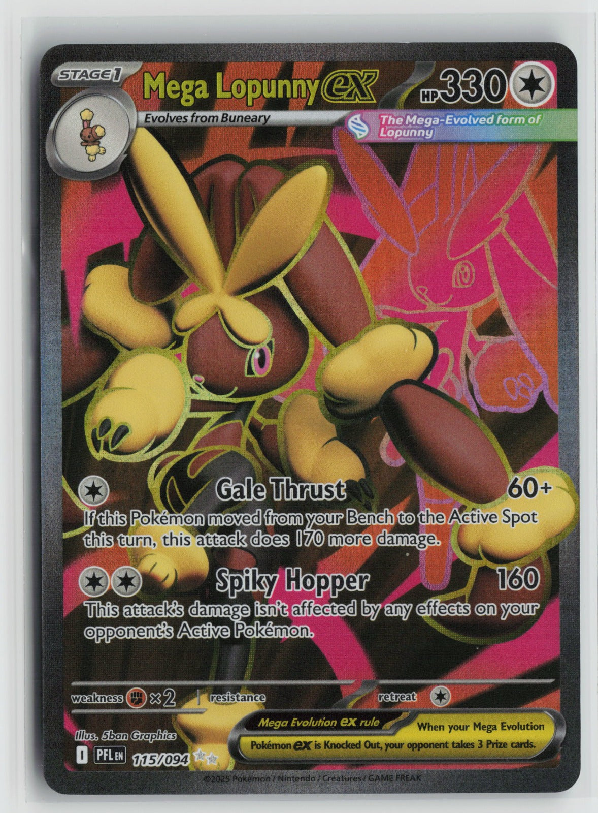 Mega Lopunny ex - Ultra Rare Holo PFL 115/094 NM