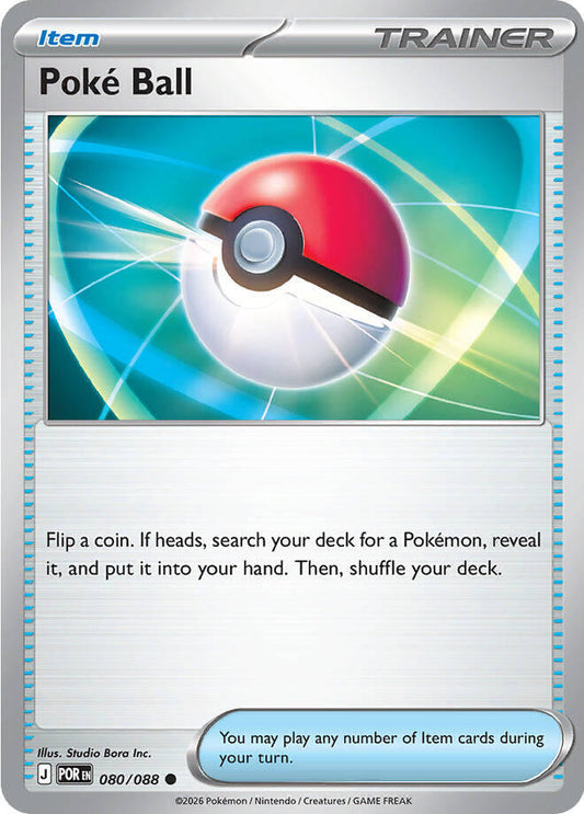 Poke Ball Common Reverse Holo POR 080/088 NM