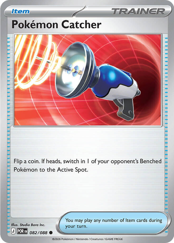 Pokemon Catcher Common Regular POR 082/088 NM