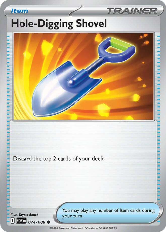 Hole-Digging Shovel Common Reverse Holo POR 074/088 NM