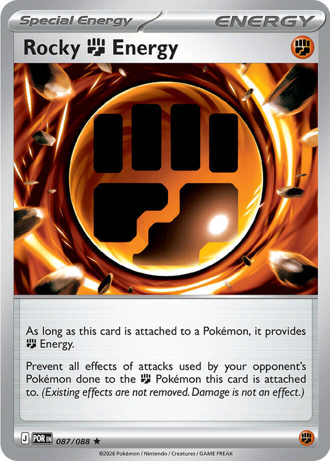 Rocky Fighting Energy Rare Reverse Holo POR 087/088 NM