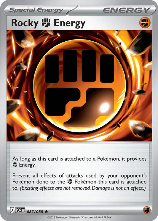 Rocky Fighting Energy Rare Reverse Holo POR 087/088 NM