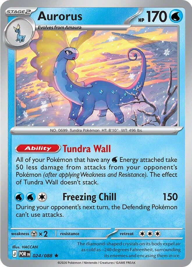 Aurorus Rare Reverse Holo POR 024/088 NM