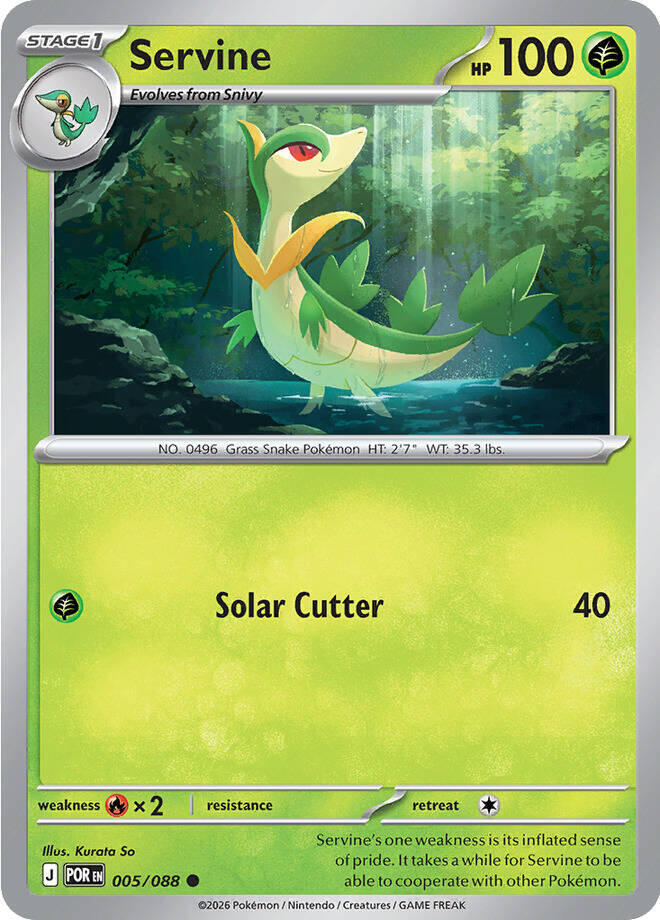 Servine Common Reverse Holo POR 005/088 NM