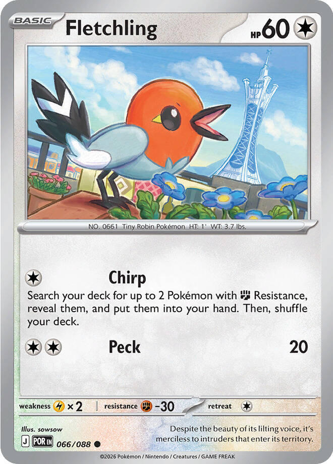 Fletchling Common Regular POR 066/088 NM