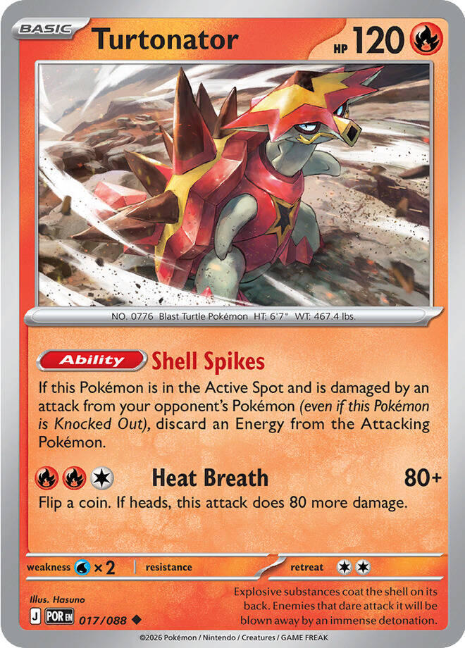Turtonator Uncommon Regular POR 017/088 NM