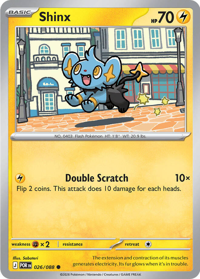 Shinx Common Reverse Holo POR 026/088 NM