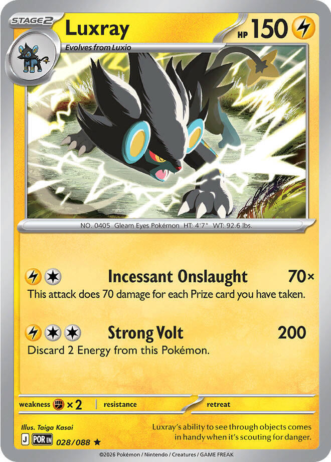 Luxray Rare Holo POR 028/088 NM