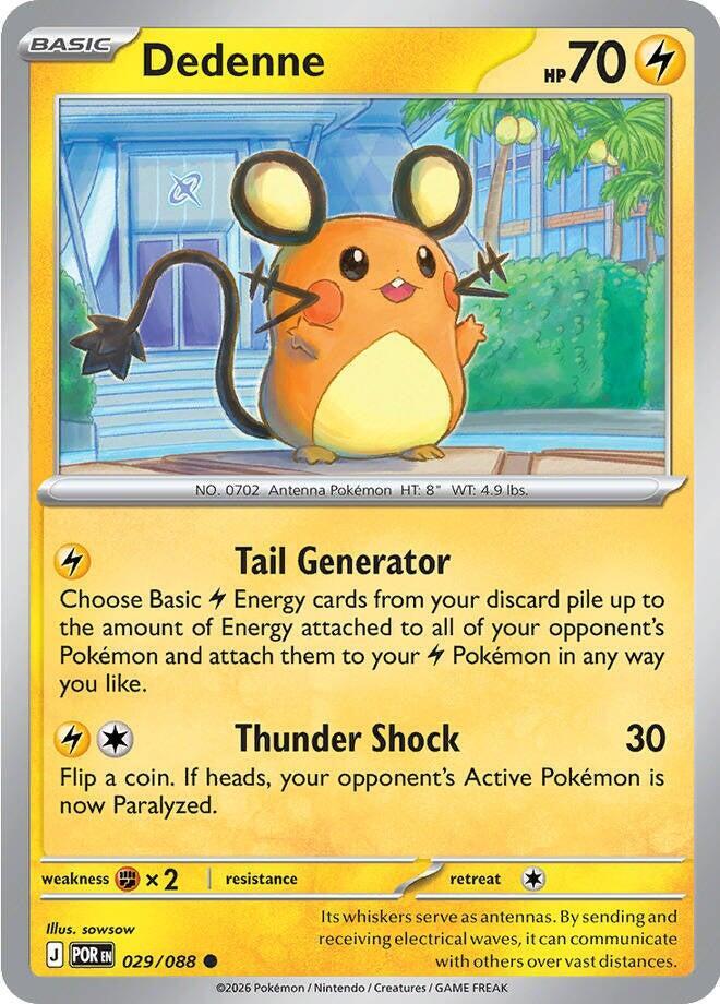 Dedenne Common Regular POR 029/088 NM