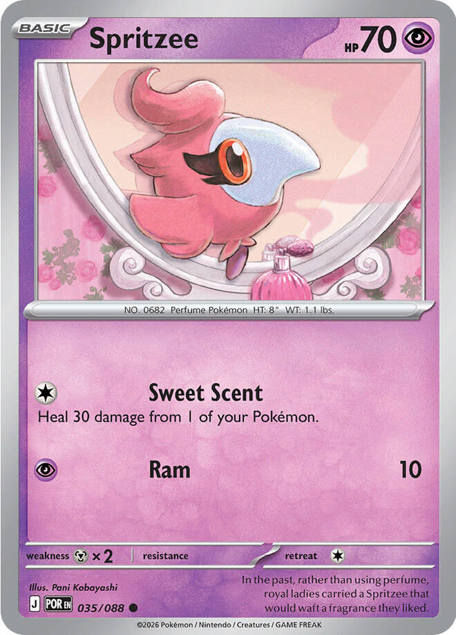 Spritzee Common Reverse Holo POR 035/088 NM