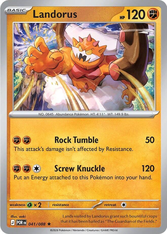 Landorus Rare Reverse Holo POR 041/088 NM