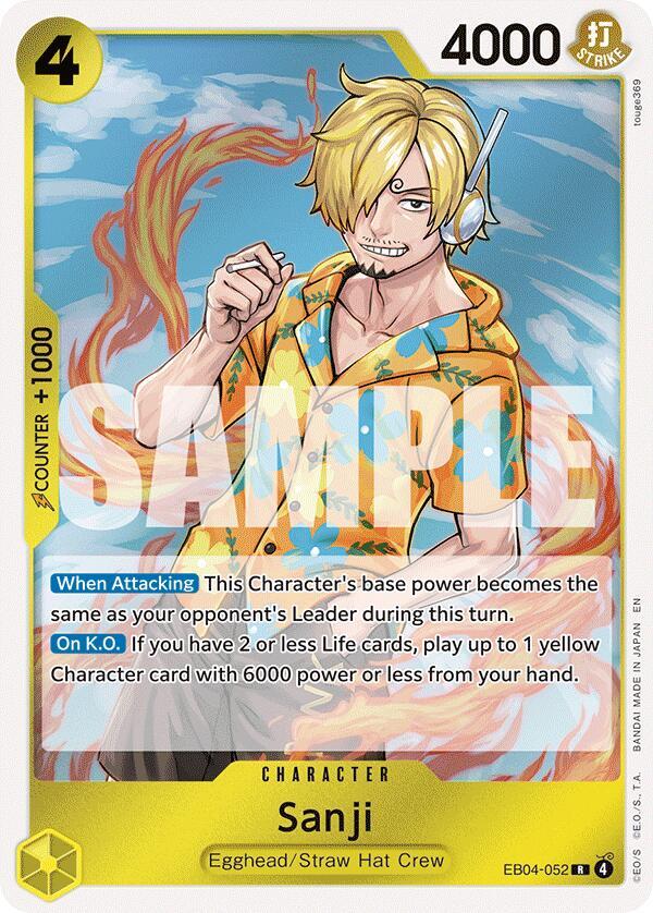 Sanji R Foil OP15 EB04 EB04 052 NM