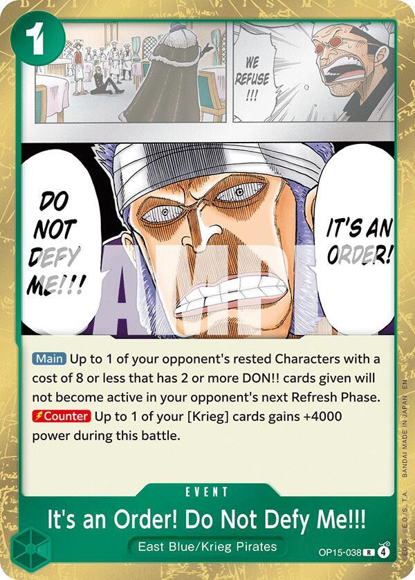 It's an Order! Do Not Defy Me!!! R Foil OP15 EB04 OP15 038 NM
