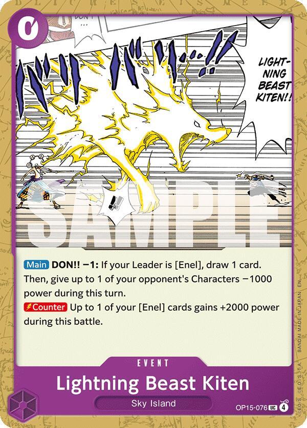 Lightning Beast Kiten UC OP15 EB04 OP15 076 NM