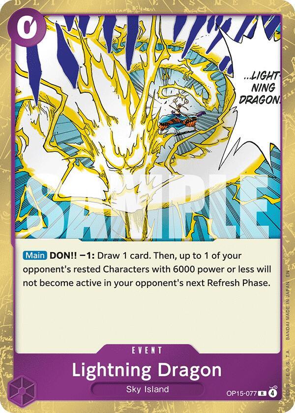 Lightning Dragon R Foil OP15 EB04 OP15 077 NM