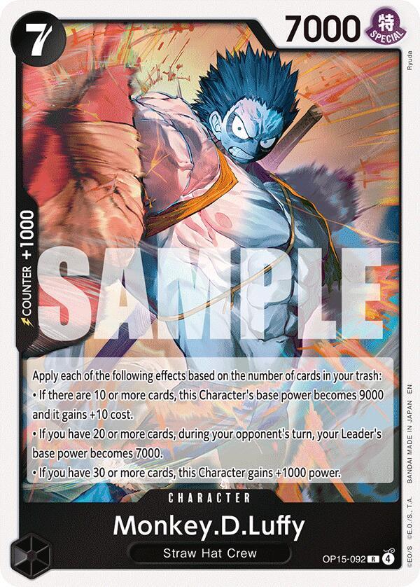 Monkey.D.Luffy R Foil OP15 EB04 OP15 092 NM