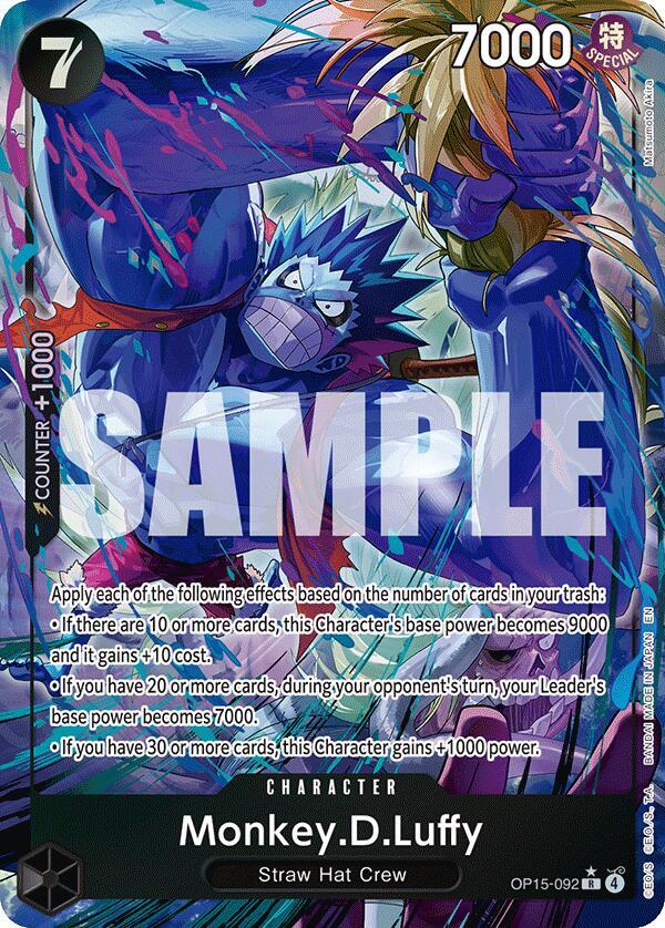 Monkey.D.Luffy Alternate Art R Foil OP15 EB04 OP15 092 NM